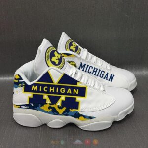Michigan Wolverines Ncaa White Air Jordan 13 Shoes