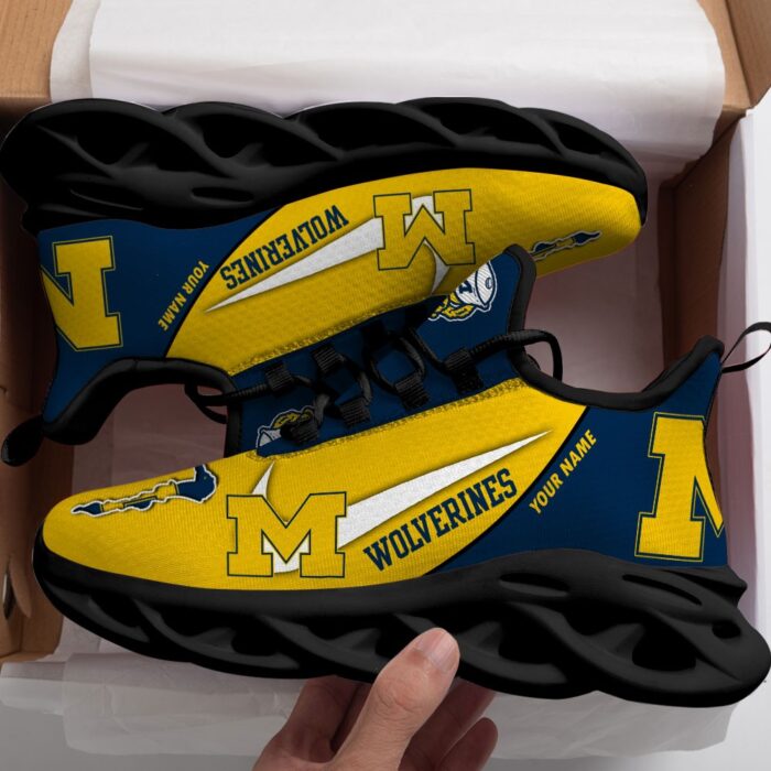 Michigan Wolverines Personalized Luxury NCAA Max Soul Shoes