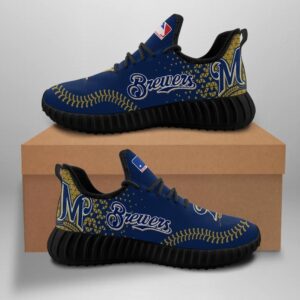Milwaukee Brewers Custom Shoes Sport Sneakers Baseball Yeezy Boost