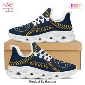 Milwaukee Brewers MLB Baseball Teams Leather Surface Design Max Soul Shoes