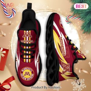 Minnesota Golden Gophers NCAA Red Mix Gold Max Soul Shoes
