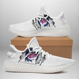 Minnesota Twins Ripped White Running Shoes Yeezy Custom Shoes