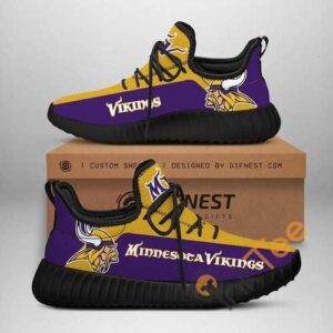 Minnesota Vikings Football Team Custom Shoes Personalized Name Yeezy Sneakers