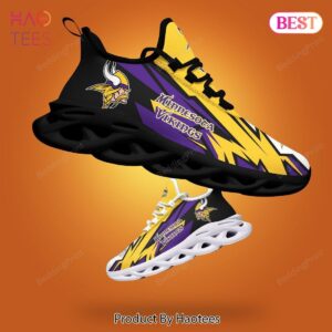 Minnesota Vikings NFL Black Gold Violet Max Soul Shoes