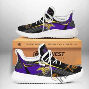 Minnesota Vikings Team Custom Shoes Personalized Name Yeezy Sneakers