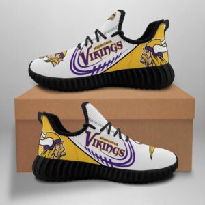Minnesota Vikings Unisex Sneakers Football Custom Shoes Minnesota Vikings Yeezy Boost