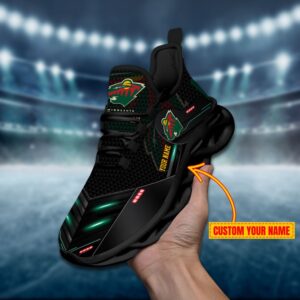Minnesota Wild Personalized NHL Sport Black Max Soul Shoes