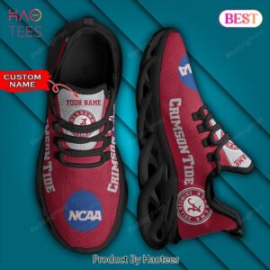 NCAA Alabama Crimson Tide Max Personalized Red Color Max Soul Shoes