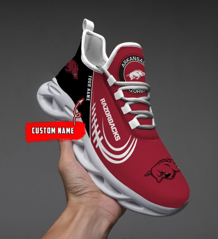 NCAA Arkansas Razorbacks Max Soul Sneaker Custom Name 05 M12