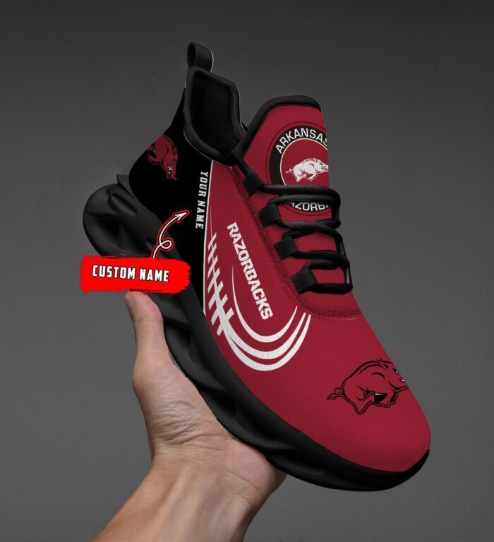 NCAA Arkansas Razorbacks Max Soul Sneaker Custom Name 05 M12
