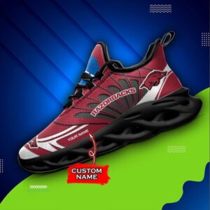 NCAA Arkansas Razorbacks Max Soul Sneaker Custom Name 62HTN1942