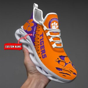 NCAA Custom name 05 Clemson Tigers Personalized Max Soul Shoes
