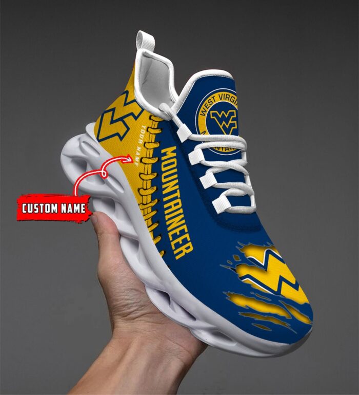 NCAA Custom name 14 West Virginia Mountaineers Personalized Max Soul Shoes