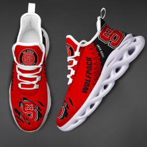 NCAA Custom name 18 NC State Wolfpack Personalized Max Soul Shoes