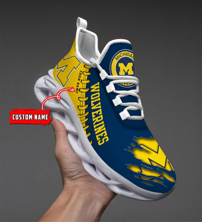 NCAA Custom name 29 Michigan Wolverines Personalized Max Soul Shoes
