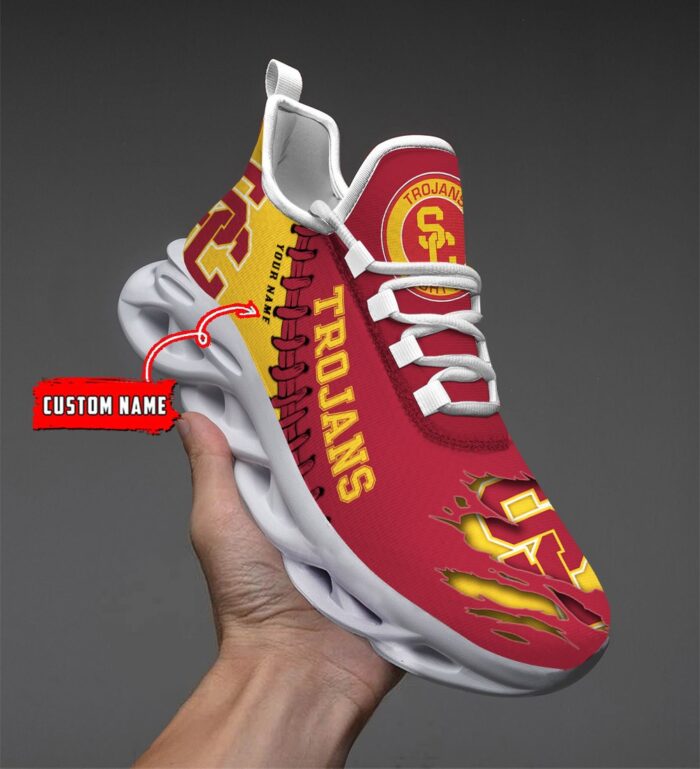 NCAA Custom name 34 USC Trojans Personalized Max Soul Shoes