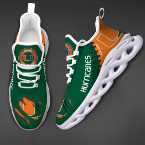 NCAA Custom name 36 Miami Hurricanes Personalized Max Soul Shoes