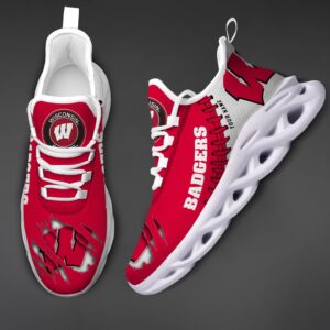 NCAA Custom name 37 Wisconsin Badgers Personalized Max Soul Shoes