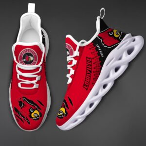 NCAA Custom name 55 Louisville Cardinals Personalized Max Soul Shoes