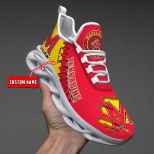 NCAA Custom name 56 Maryland Terrapins Personalized Max Soul Shoes