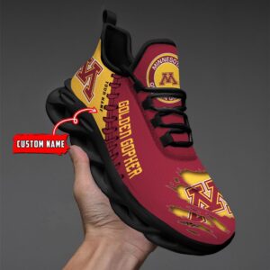 NCAA Custom name 57 Minnesota Golden Gophers Personalized Max Soul Shoes