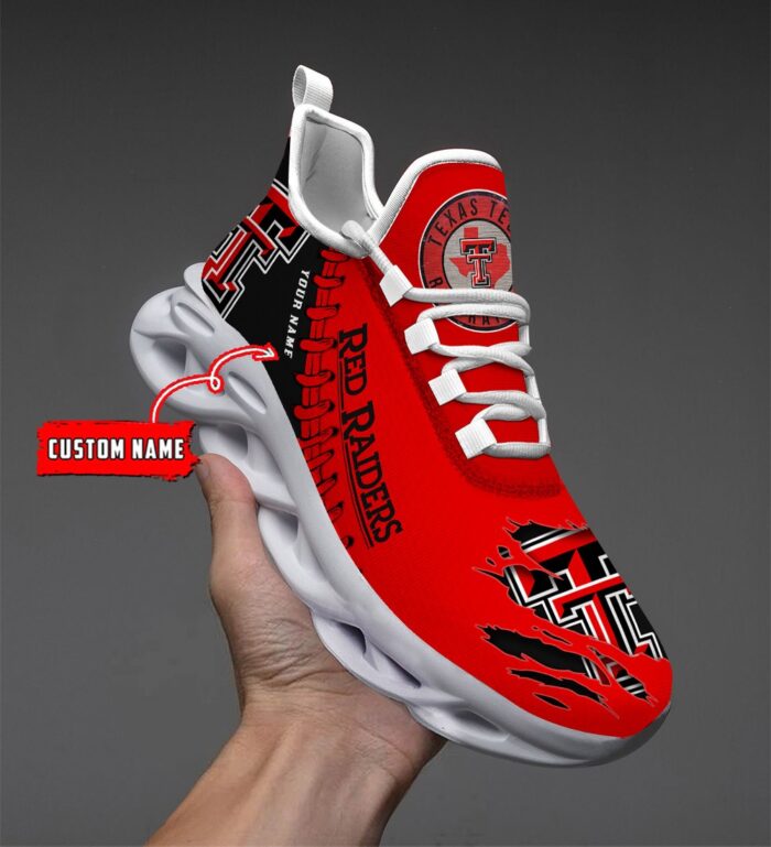 NCAA Custom name 69 Texas Tech Red Raiders Personalized Max Soul Shoes