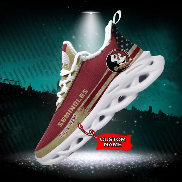 NCAA Florida State Seminoles Max Soul Sneaker Custom Name 42 M1
