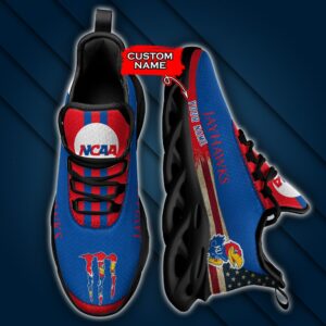 NCAA Kansas Jayhawks Max Soul Sneaker Custom Name 42 M1