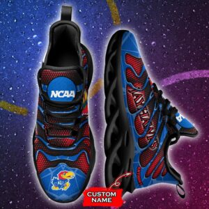 NCAA Kansas Jayhawks Max Soul Sneaker Custom Name 48 M1