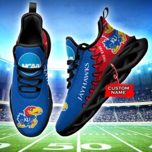 NCAA Kansas Jayhawks Max Soul Sneaker Custom Name 85TK11