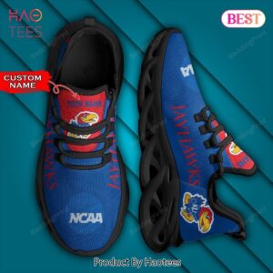 NCAA Kansas Jayhawks Personalized Blue Mix Red Max Soul Shoes