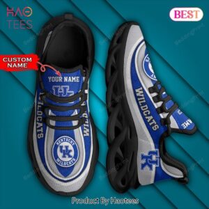 NCAA Kentucky Wildcats Personalized Blue Grey Max Soul Shoes