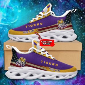 NCAA LSU Tigers Max Soul Sneaker Custom Name 42 M1