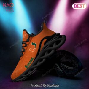 NCAA Miami Hurricanes Black Orange Max Soul Shoes