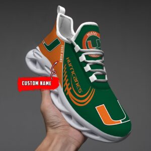 NCAA Miami Hurricanes Max Soul Sneaker Custom Name 05 M12
