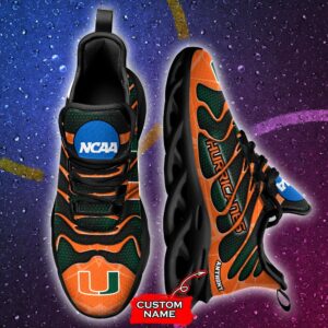 NCAA Miami Hurricanes Max Soul Sneaker Custom Name 48 M1