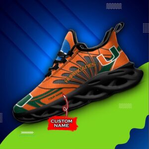 NCAA Miami Hurricanes Max Soul Sneaker Custom Name 62HTN1956