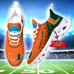 NCAA Miami Hurricanes Max Soul Sneaker Custom Name 85TK16