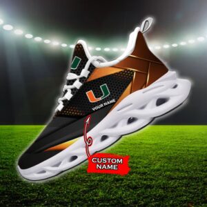NCAA Miami Hurricanes Max Soul Sneaker Custom Name 87