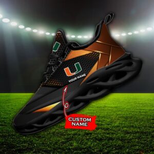 NCAA Miami Hurricanes Max Soul Sneaker Custom Name 87