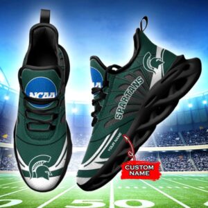 NCAA Michigan State Spartans Max Soul Sneaker Custom Name 62RTT1594