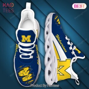 NCAA Michigan Wolverines Blue Gold Max Soul Shoes