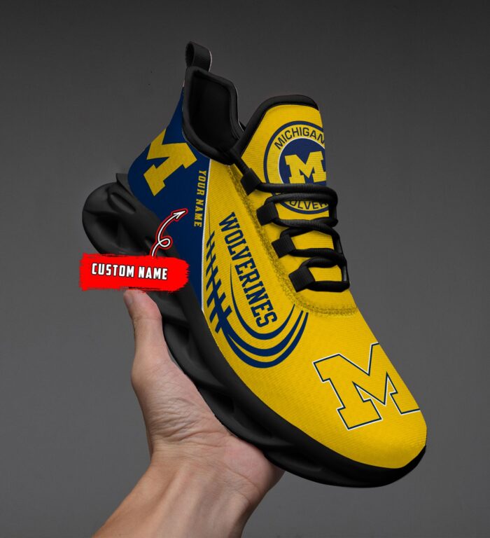 NCAA Michigan Wolverines Max Soul Sneaker Custom Name 05 M12
