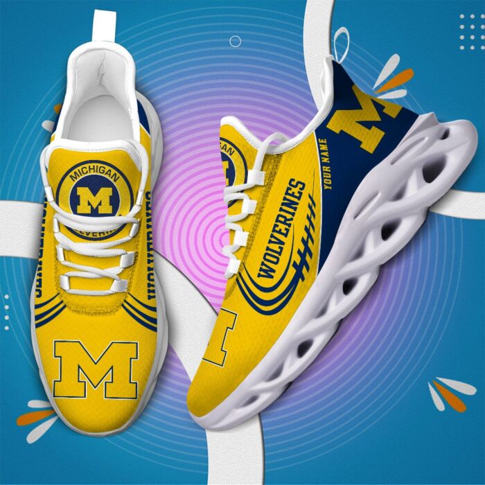 NCAA Michigan Wolverines Max Soul Sneaker Custom Name 05 M12