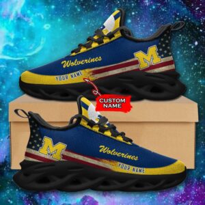 NCAA Michigan Wolverines Max Soul Sneaker Custom Name 42 M1