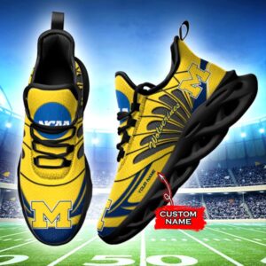 NCAA Michigan Wolverines Max Soul Sneaker Custom Name 62HTN1957