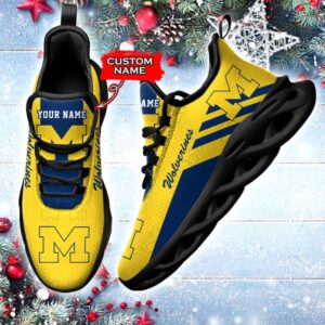NCAA Michigan Wolverines Max Soul Sneaker Custom Name 67 M12HTN4352