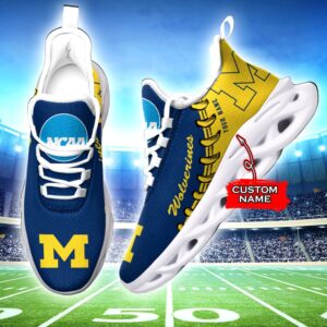 NCAA Michigan Wolverines Max Soul Sneaker Custom Name 85TK17