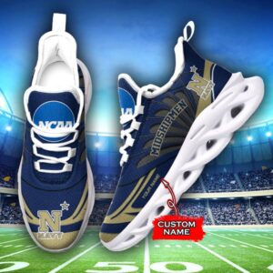 NCAA Navy Midshipmen Max Soul Sneaker Custom Name 62RTT1598