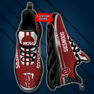 NCAA Oklahoma Sooners Max Soul Sneaker Custom Name 42 M1